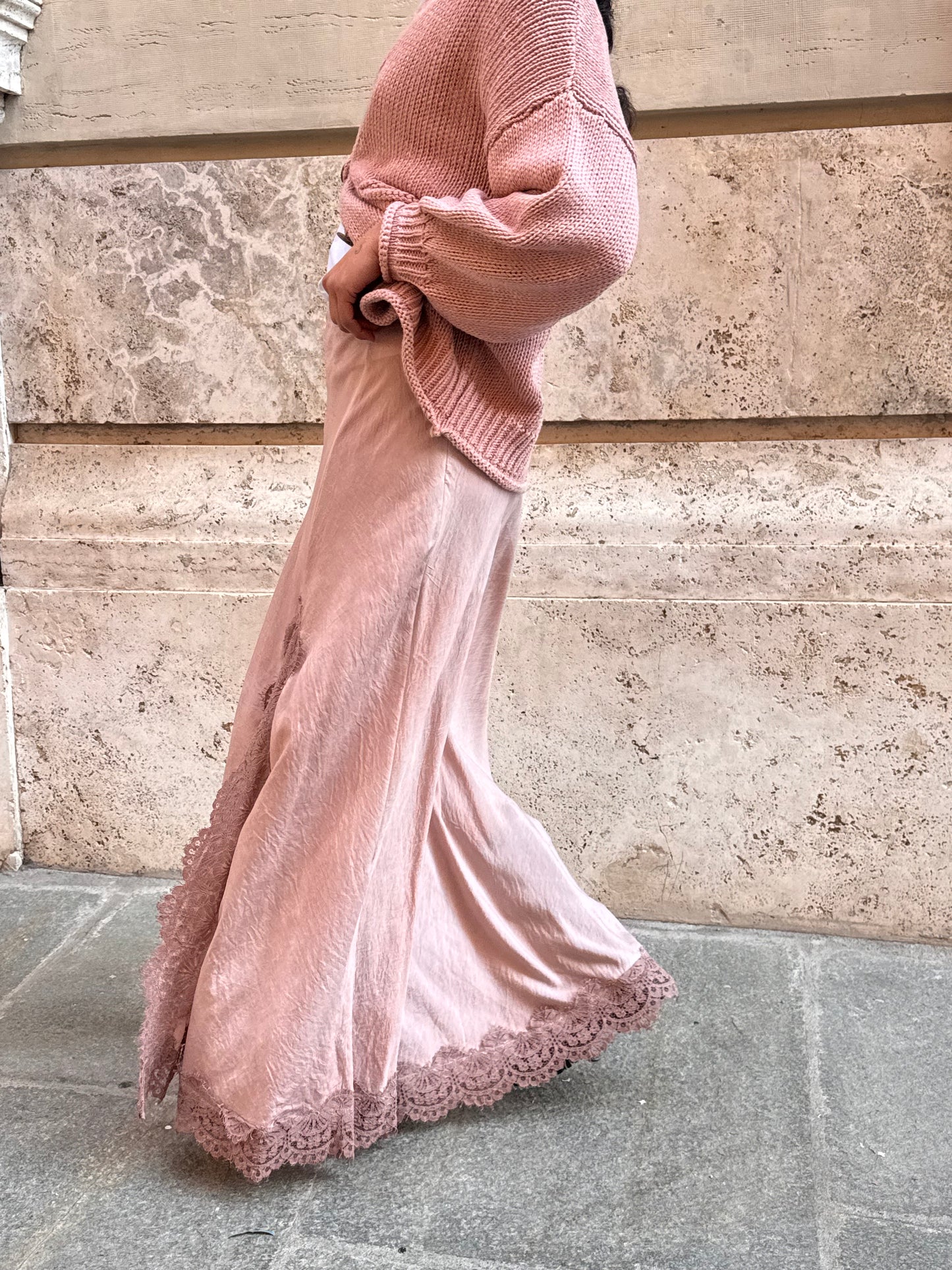 Gonna Lunga Lingerie Rosa