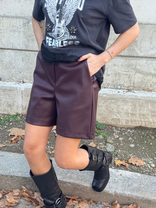 Shorts Ecopelle | Bordeaux