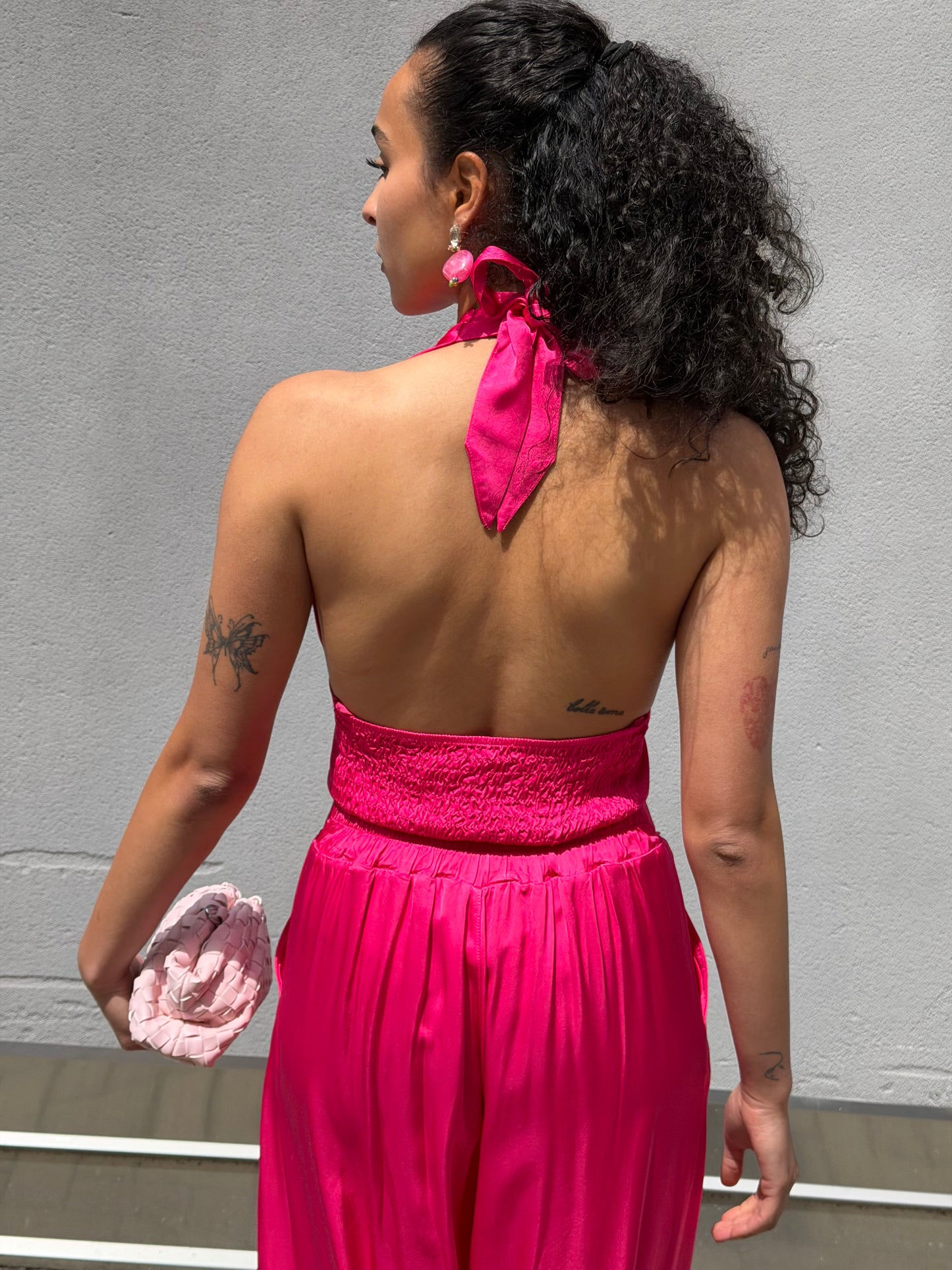 Top Satin Fucsia