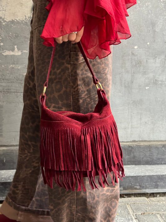 Borsa Suede Bordeaux