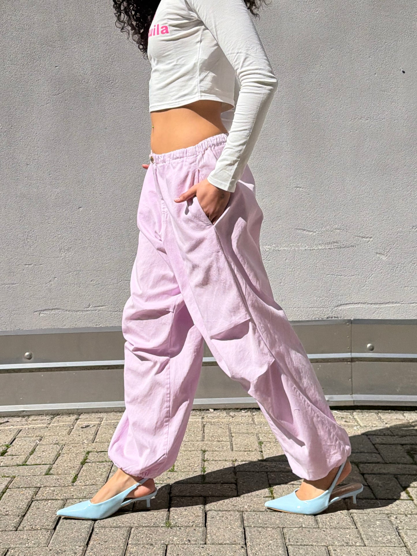 Pantalone Cargo Rosa