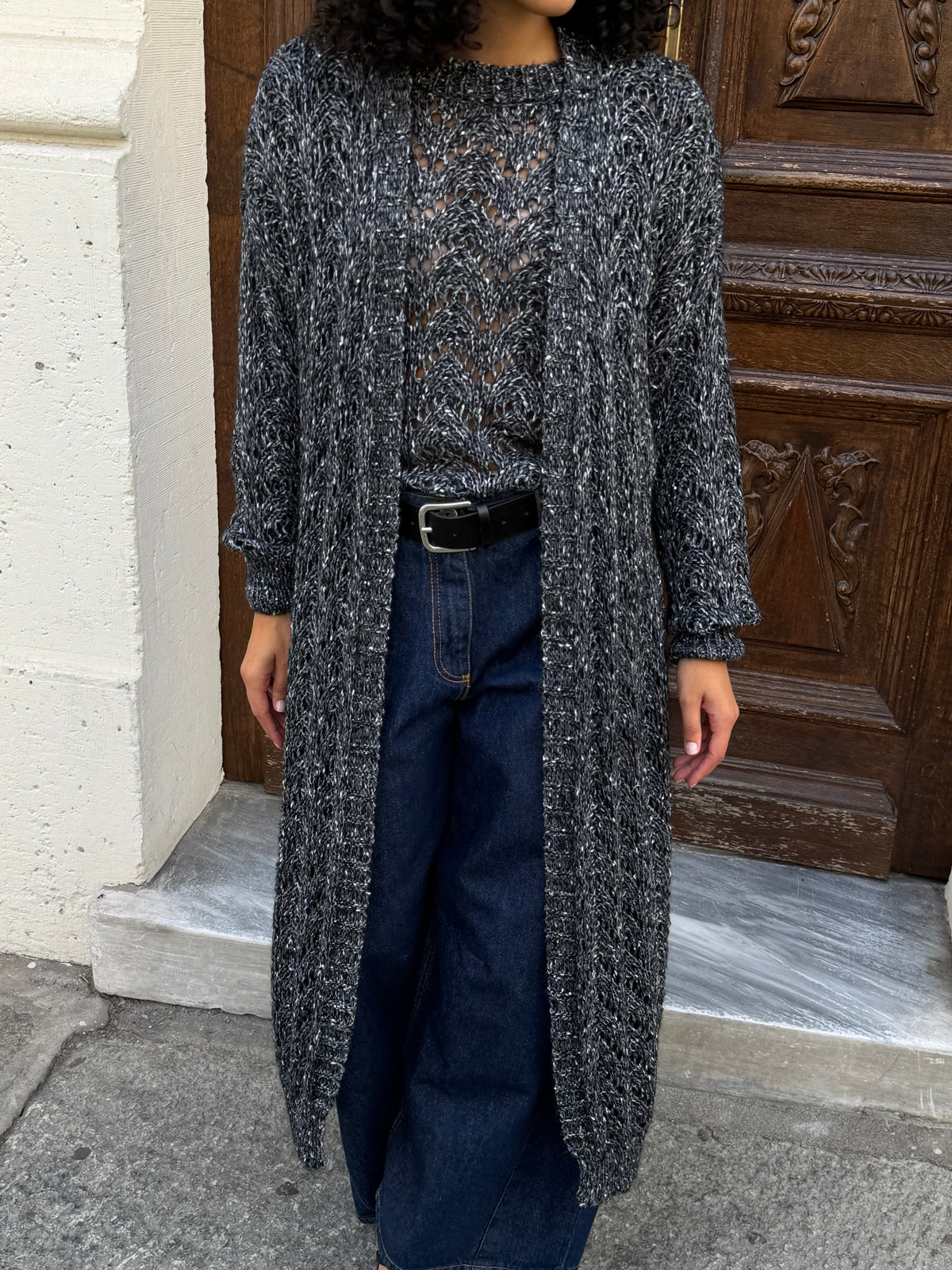 Cardigan Lungo Traforato