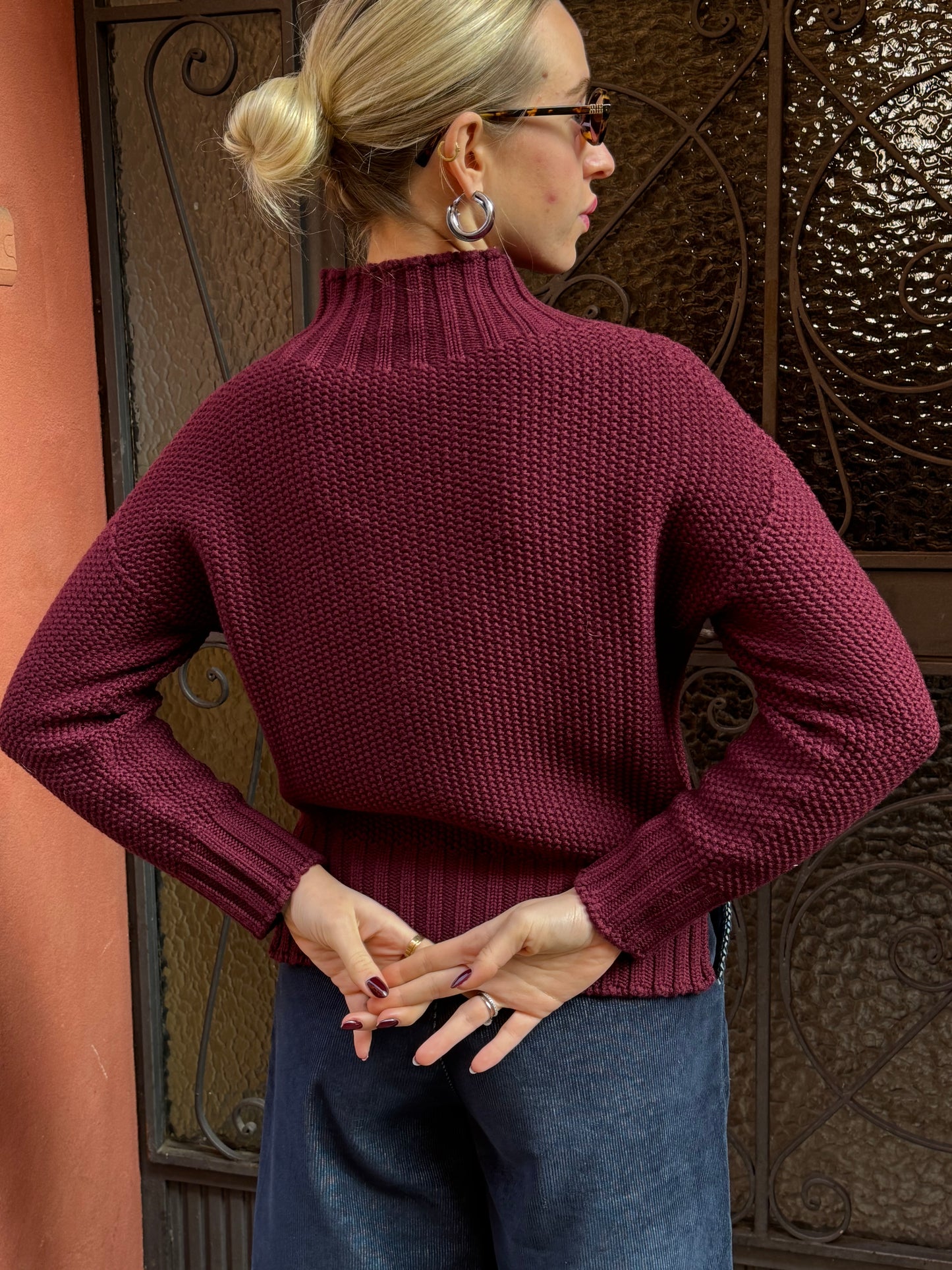 Maglia Pura Lana Gatto | Bordeaux