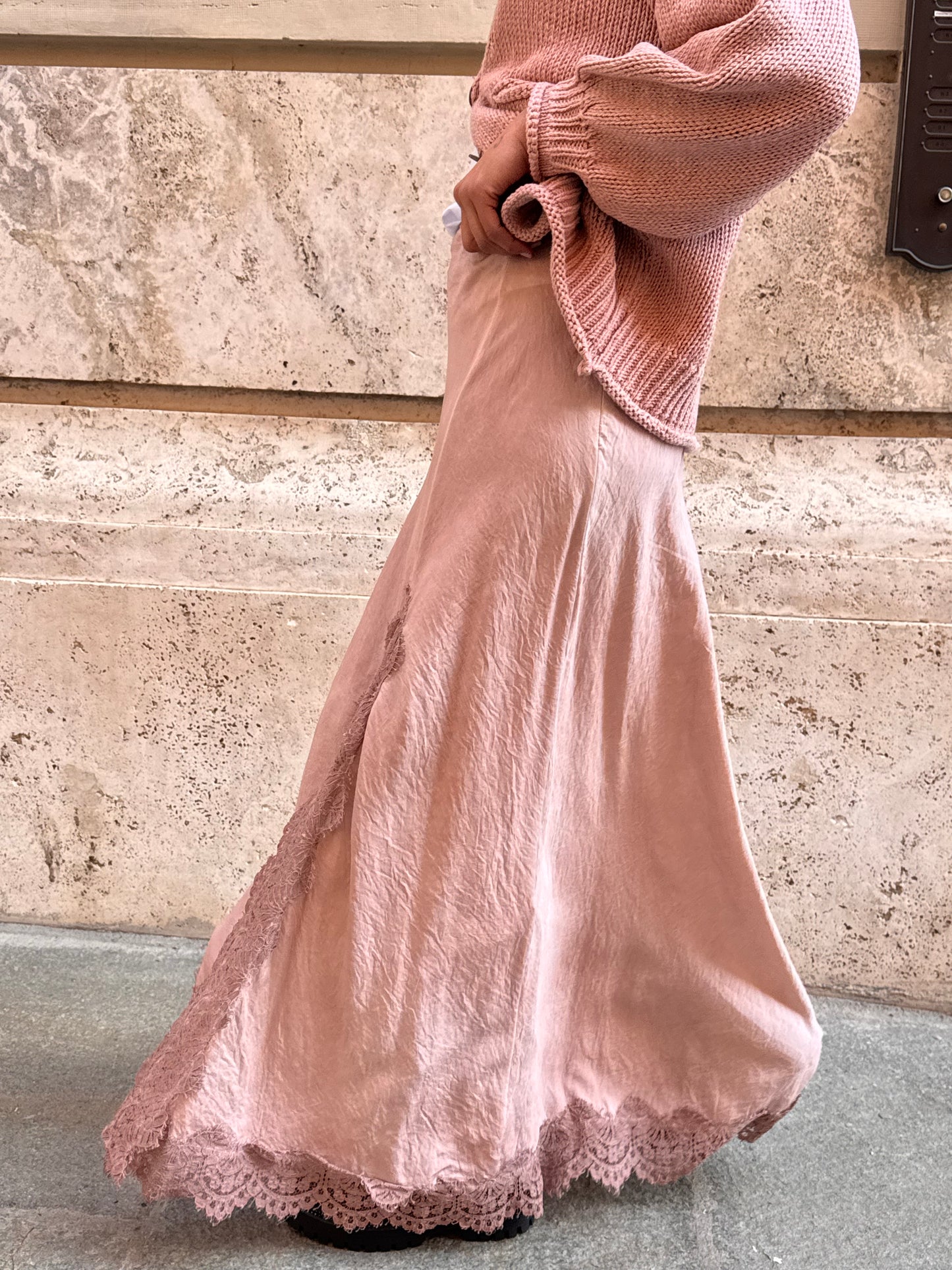 Gonna Lunga Lingerie Rosa