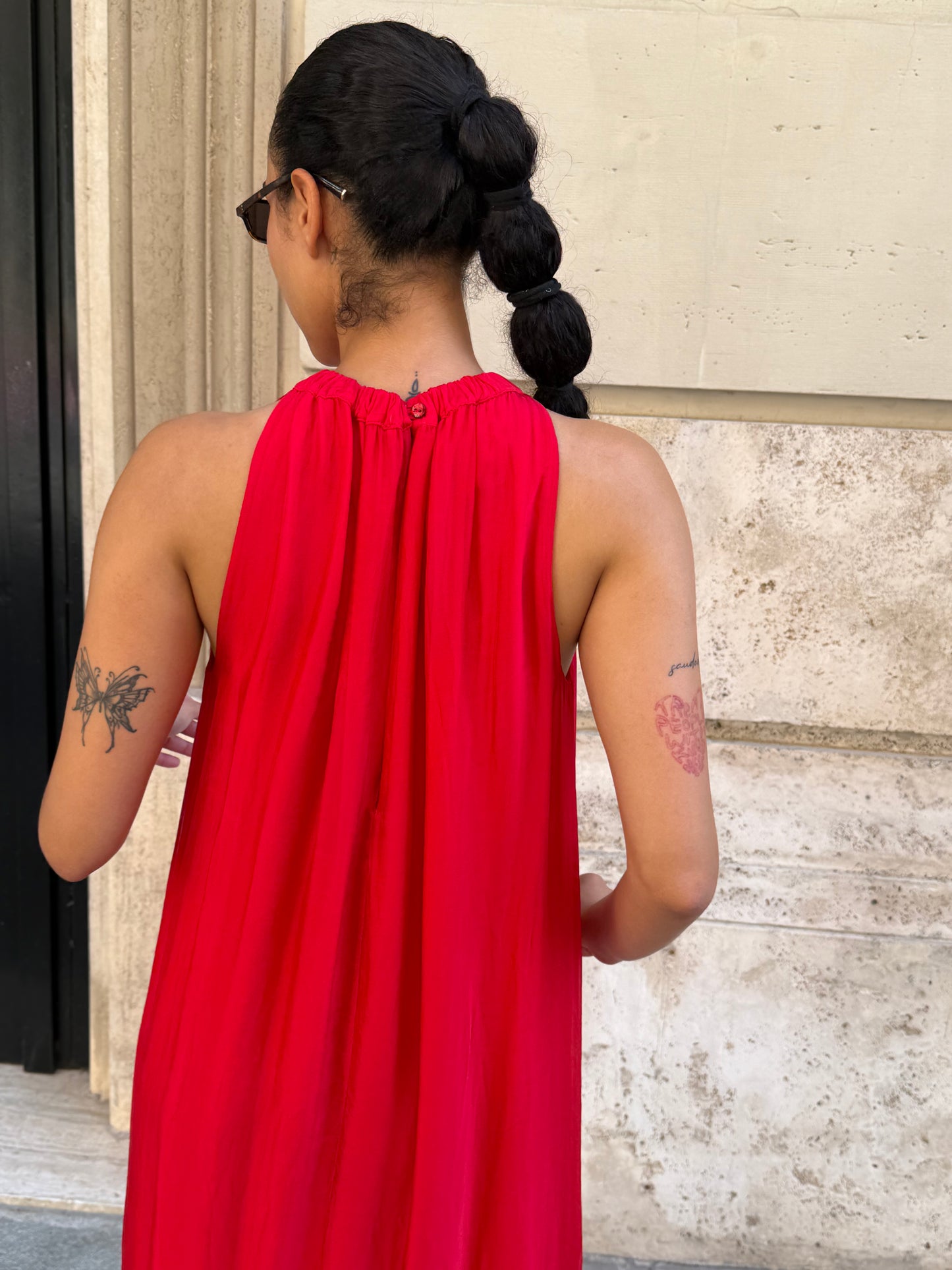 Abito Asia Rosso Carminio