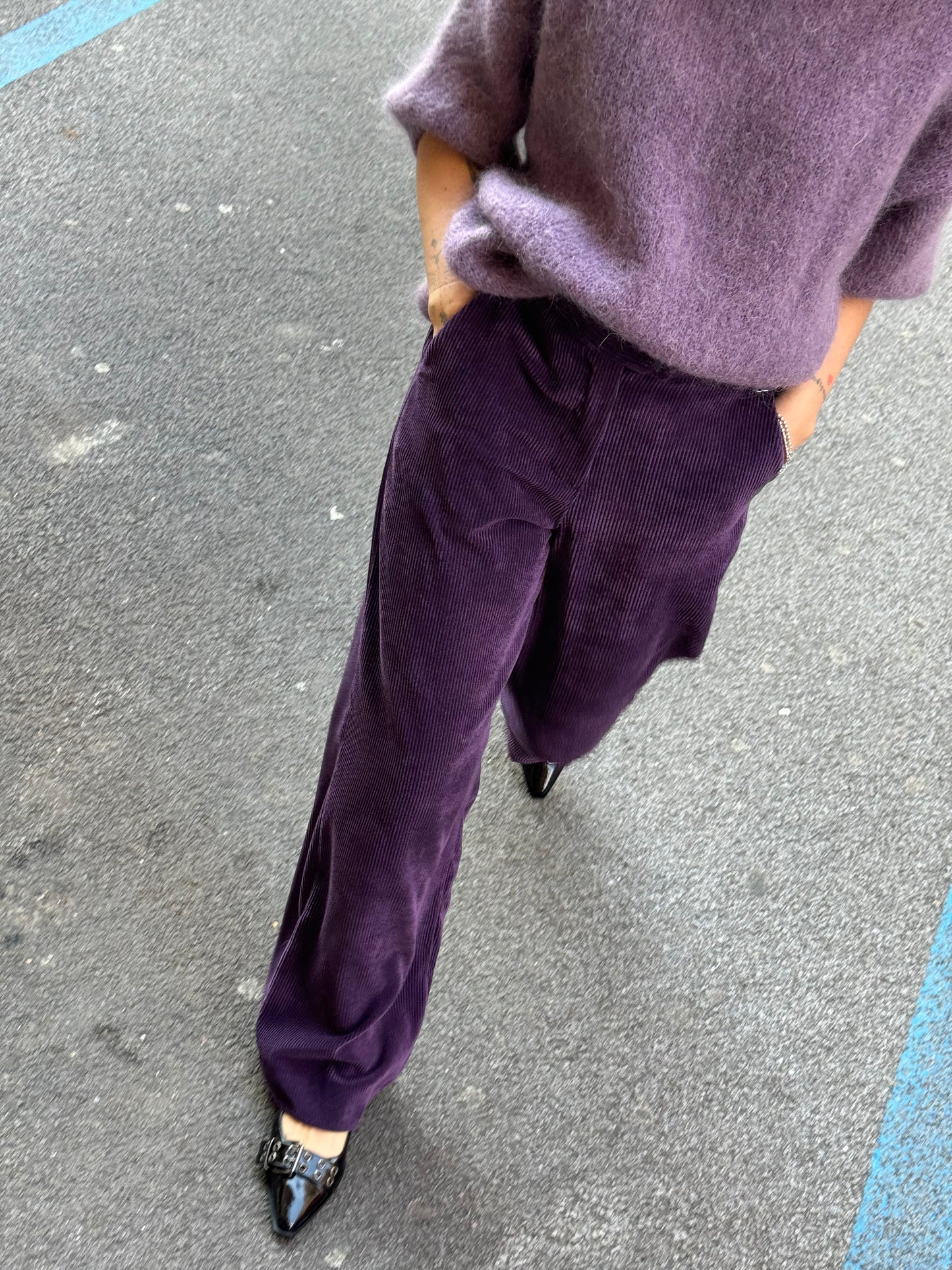 Pantalone velvet Viola