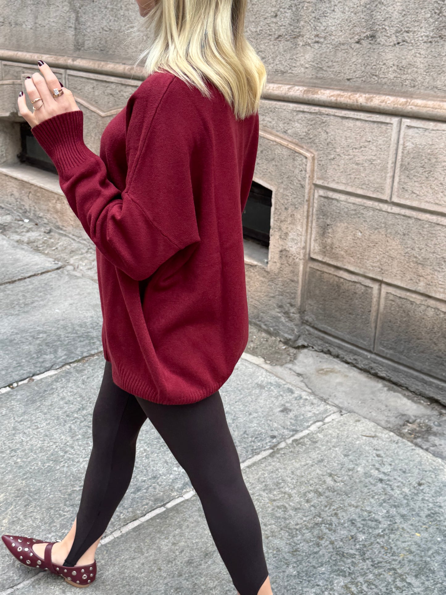 Maglia Oversize | Bordeaux