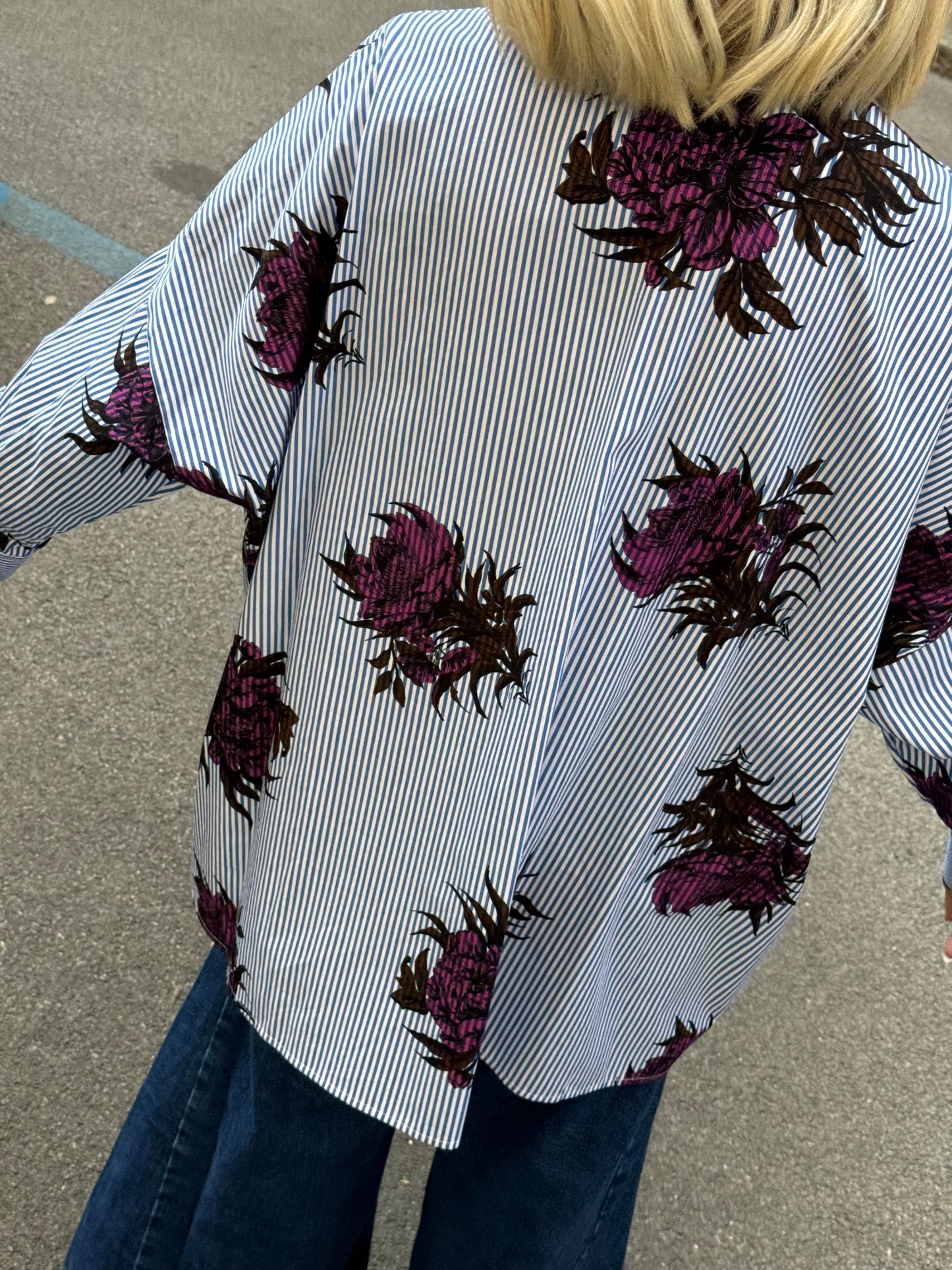 Camicia fiore viola