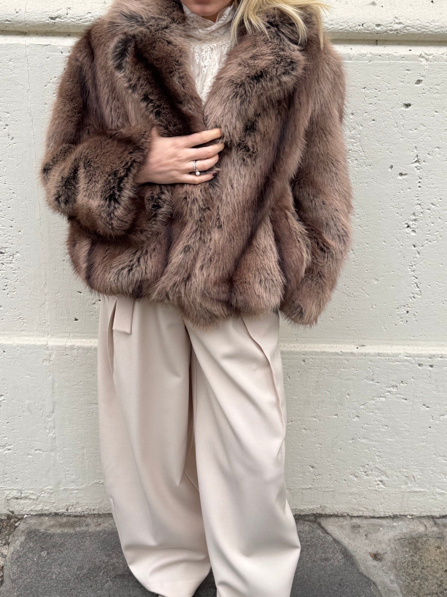 Pelliccia Cozy striata