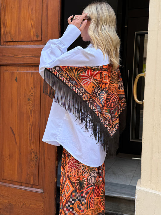 Camicia Boho Frange | Bianco