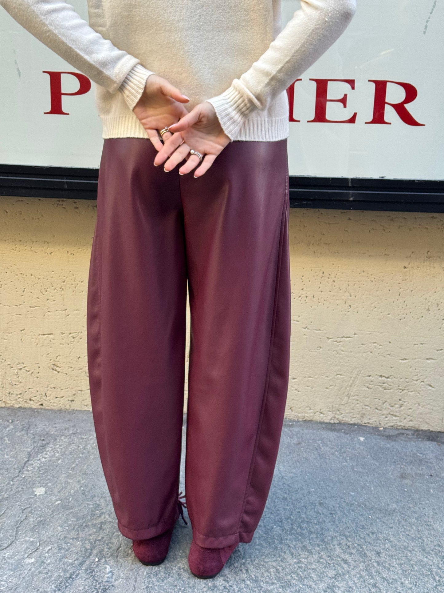 Pantalone Baloon Bordeaux