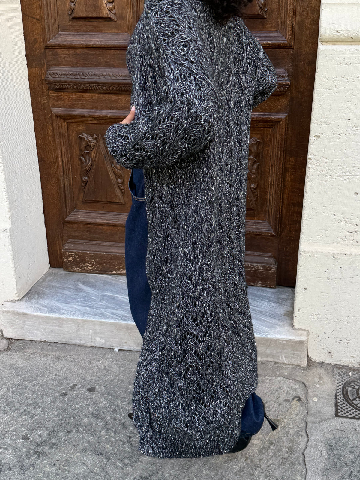 Cardigan Lungo Traforato