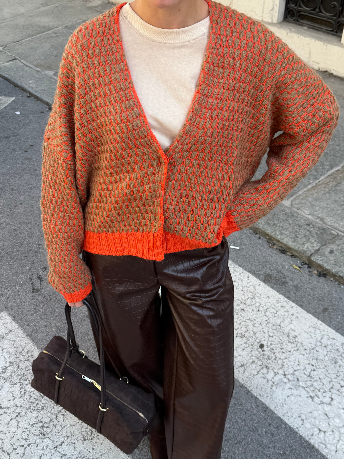 Cardigan Bubble |Arancio&Cammello