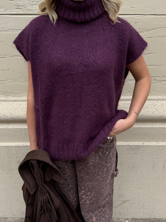Maglia Nuvola Collo Alto | Melanzana