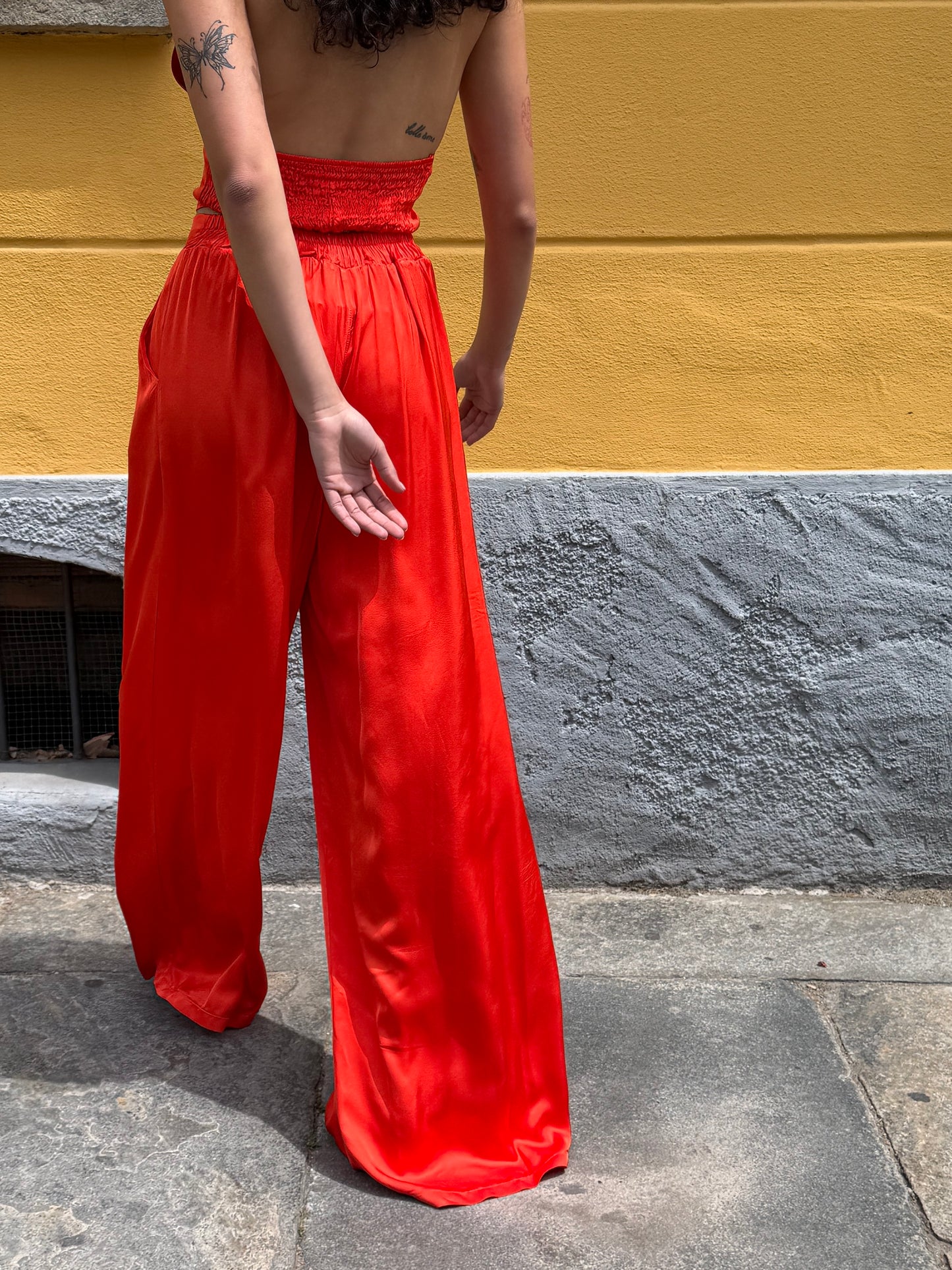 Pantalone Fluid Arancio
