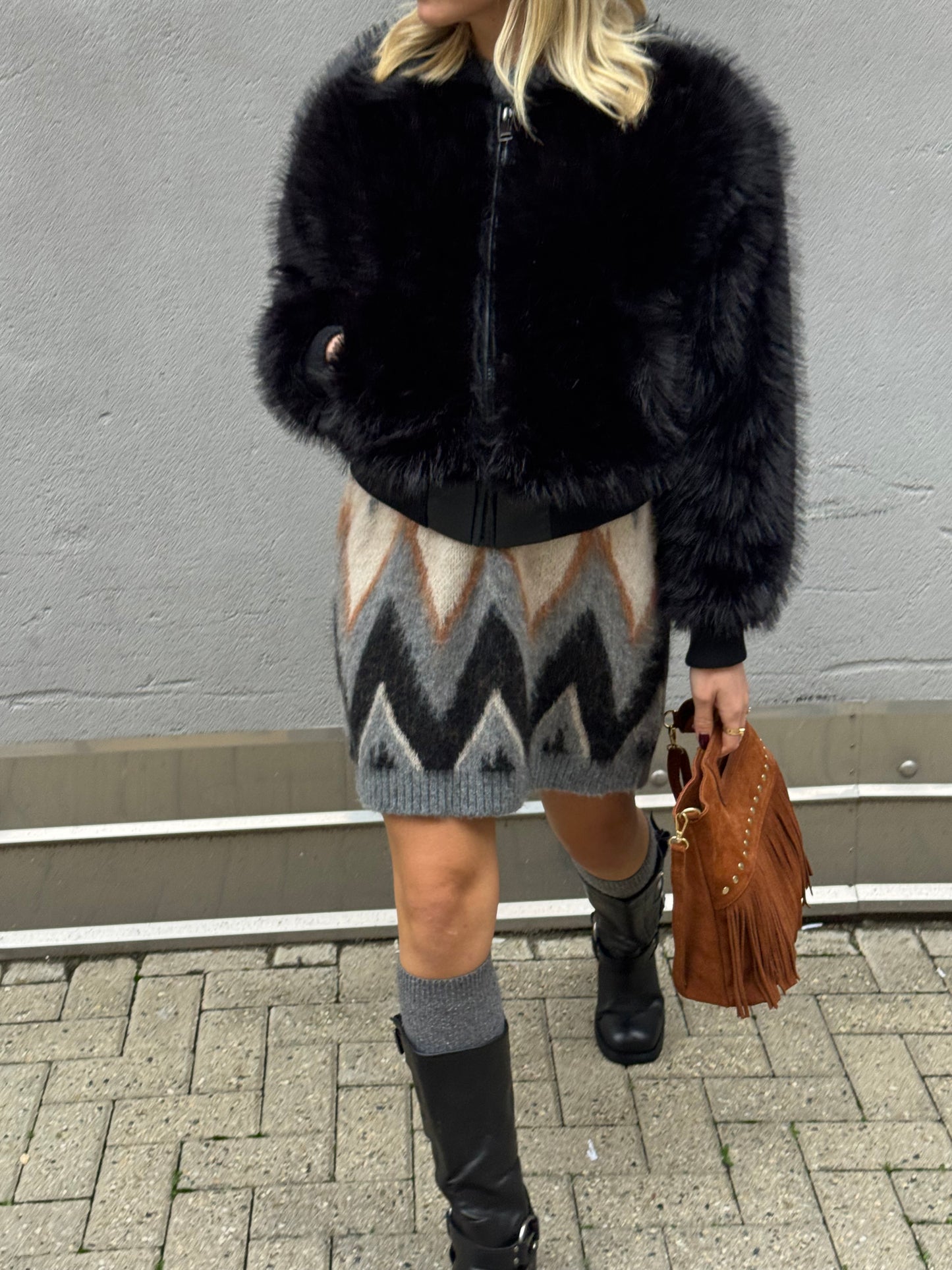 Pelliccia Bomber | Nera