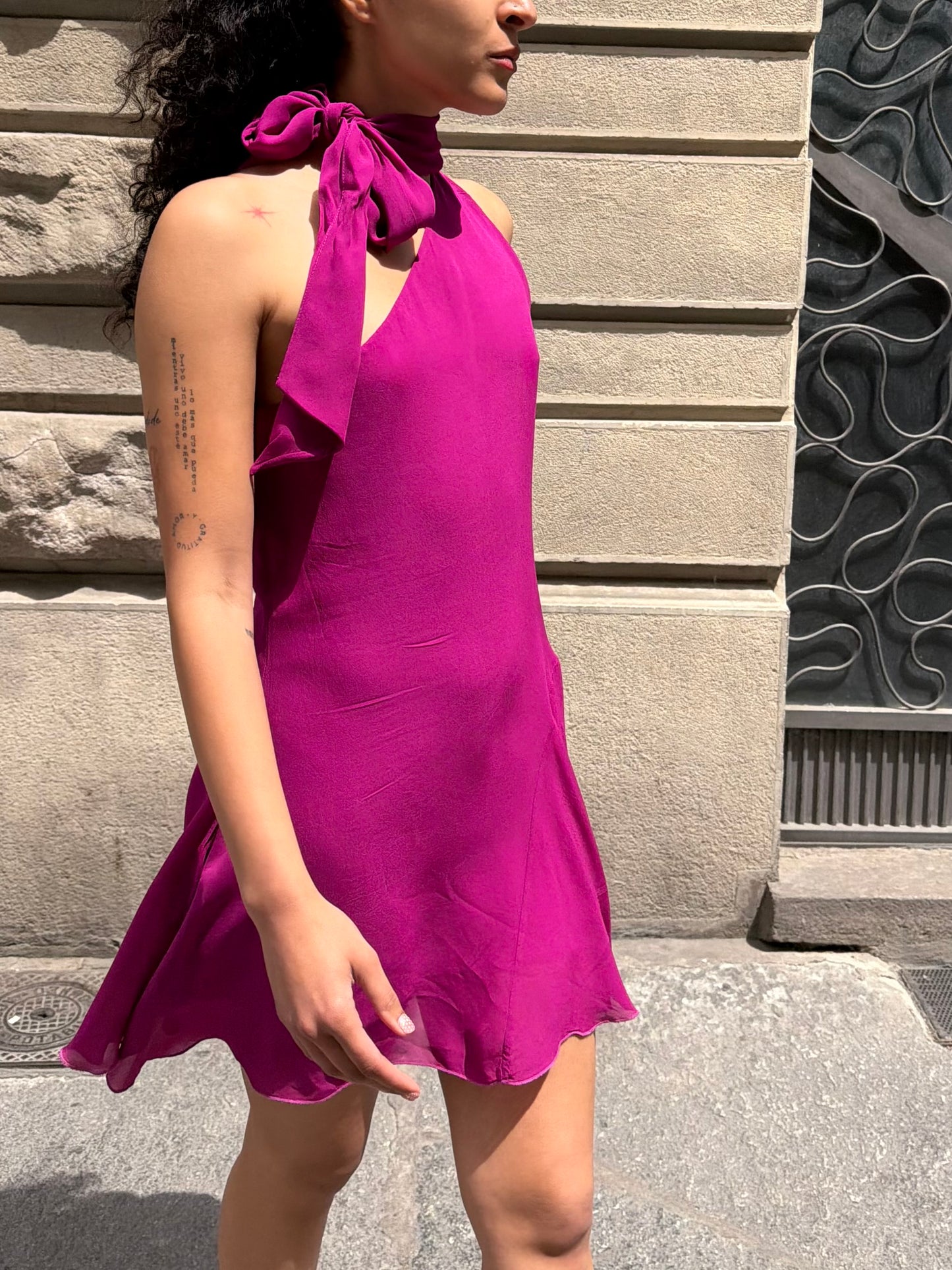 Abito Monospalla Fuscia