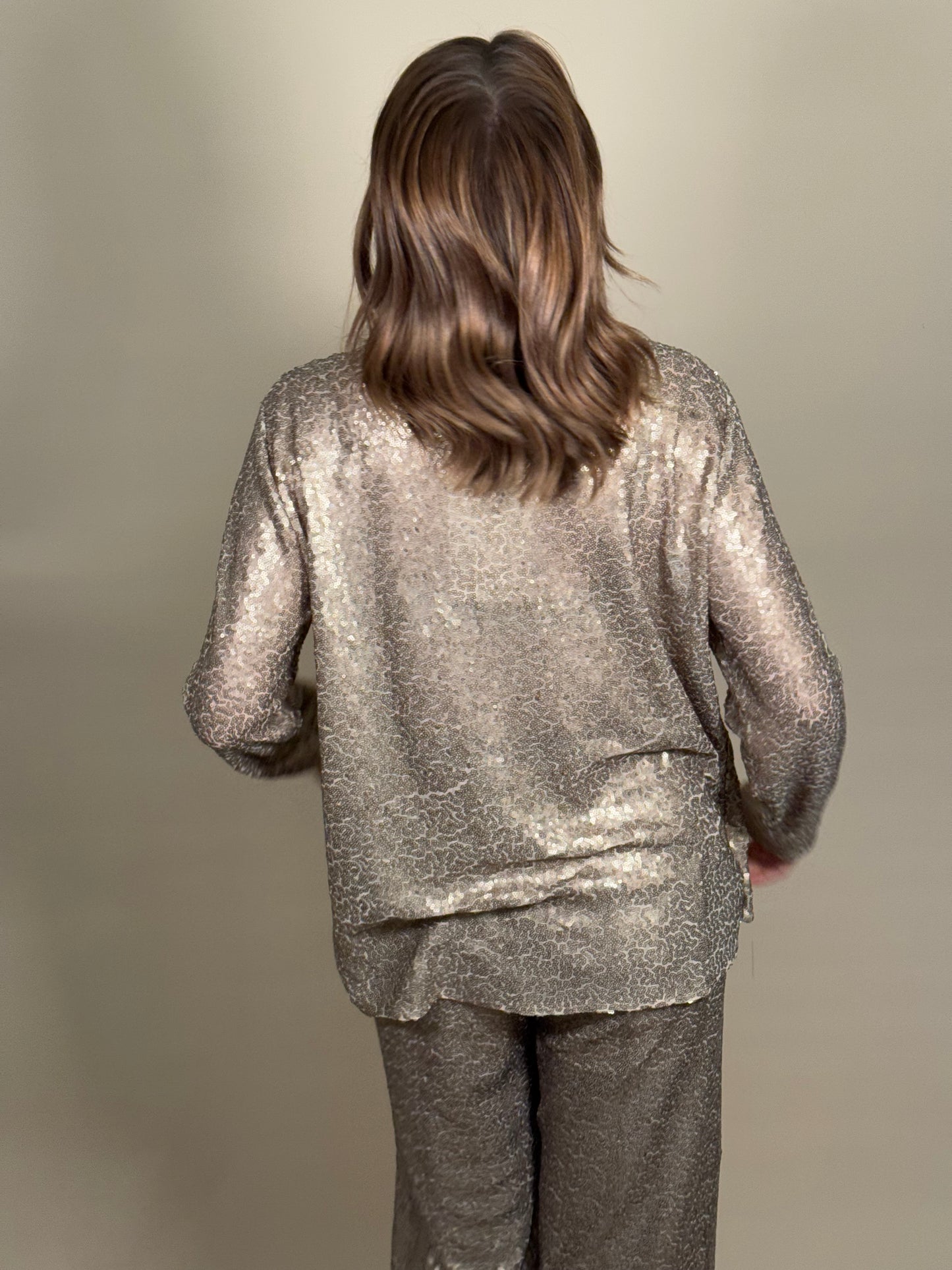 Camicia paillettes Oro