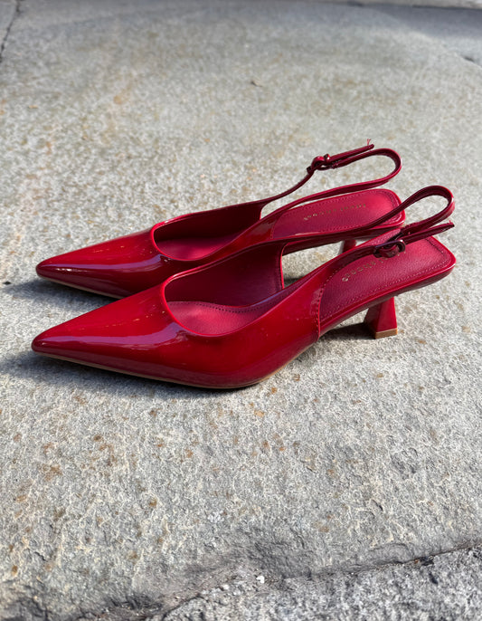 Slingback Rosso