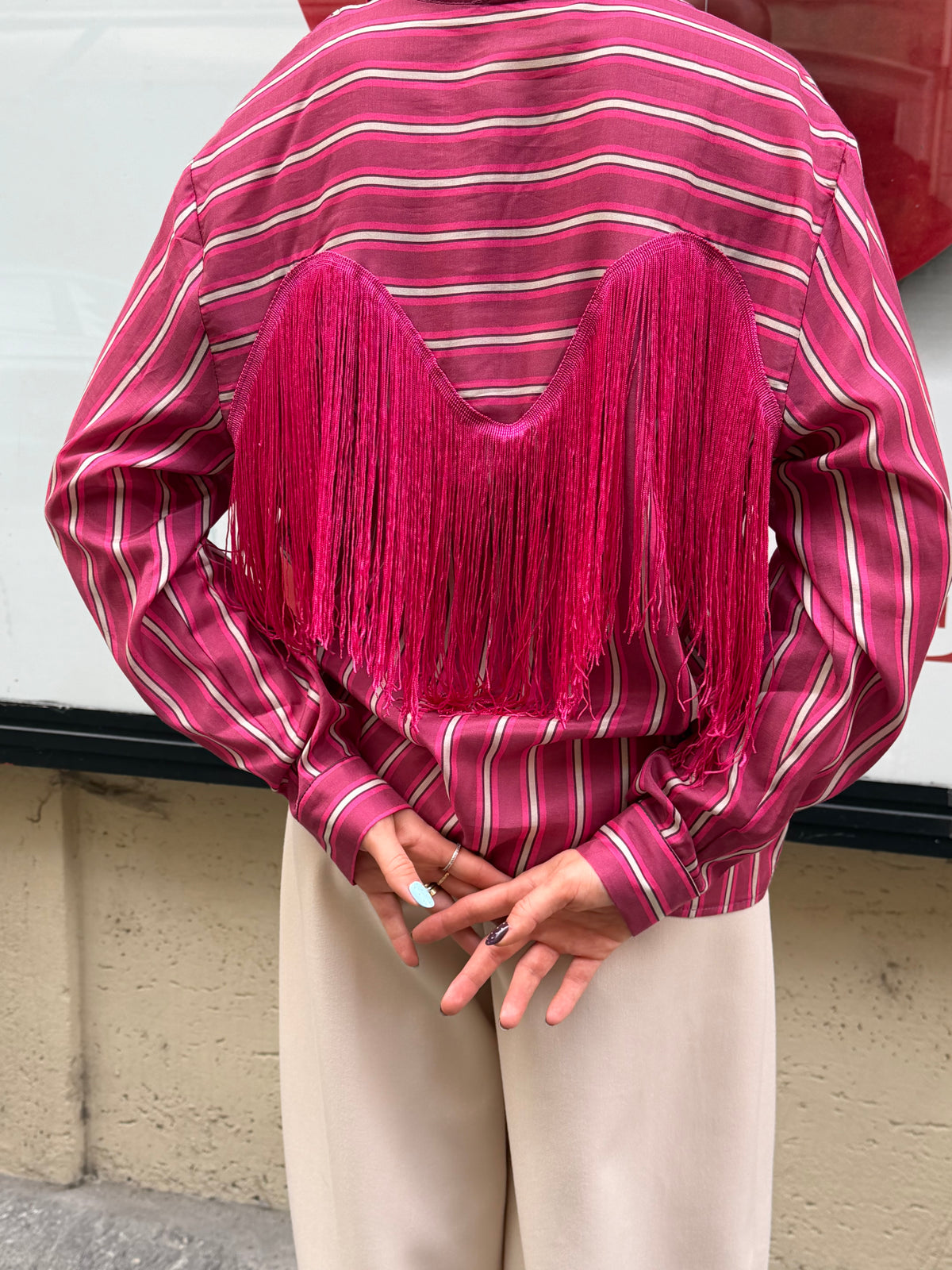 Camicia Rigata Amarena