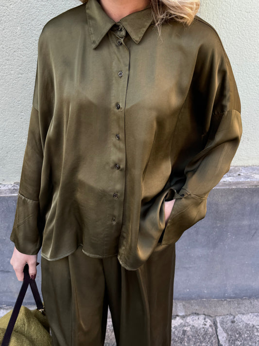 Camicia Fluid Oliva