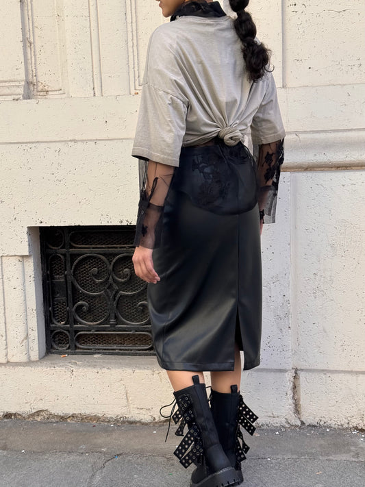 Gonna Longuette Ecopelle