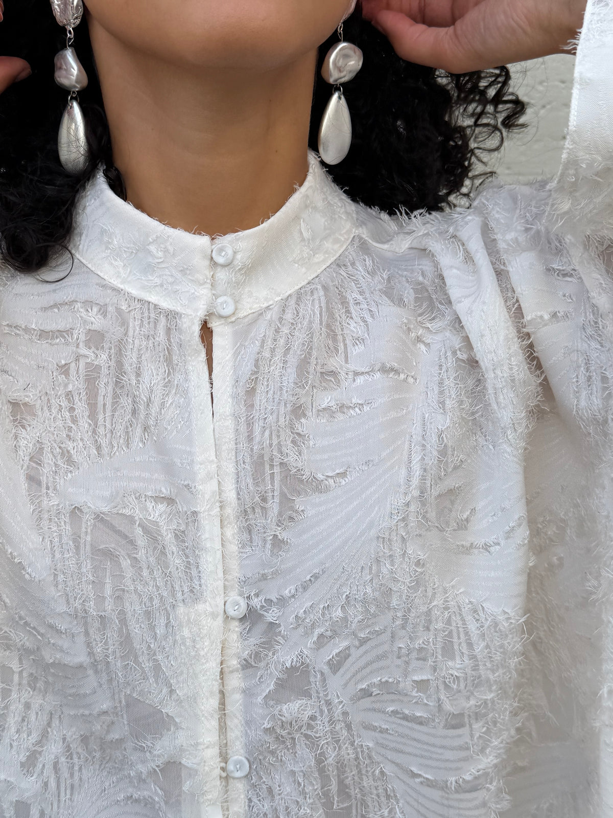 Camicia Testurizzata Panna