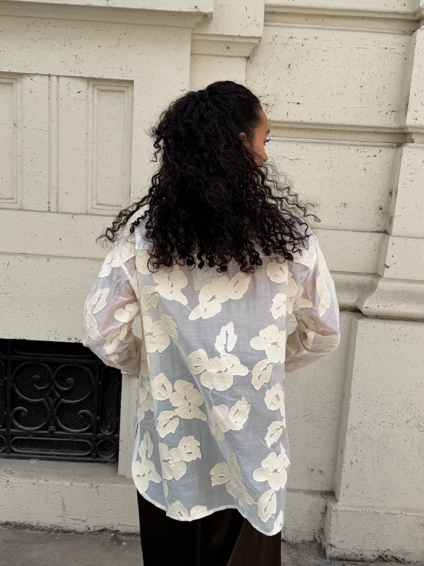 Camicia Ecrù Ricami