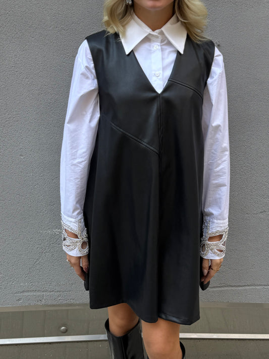 Abito Ecopelle V | Nero