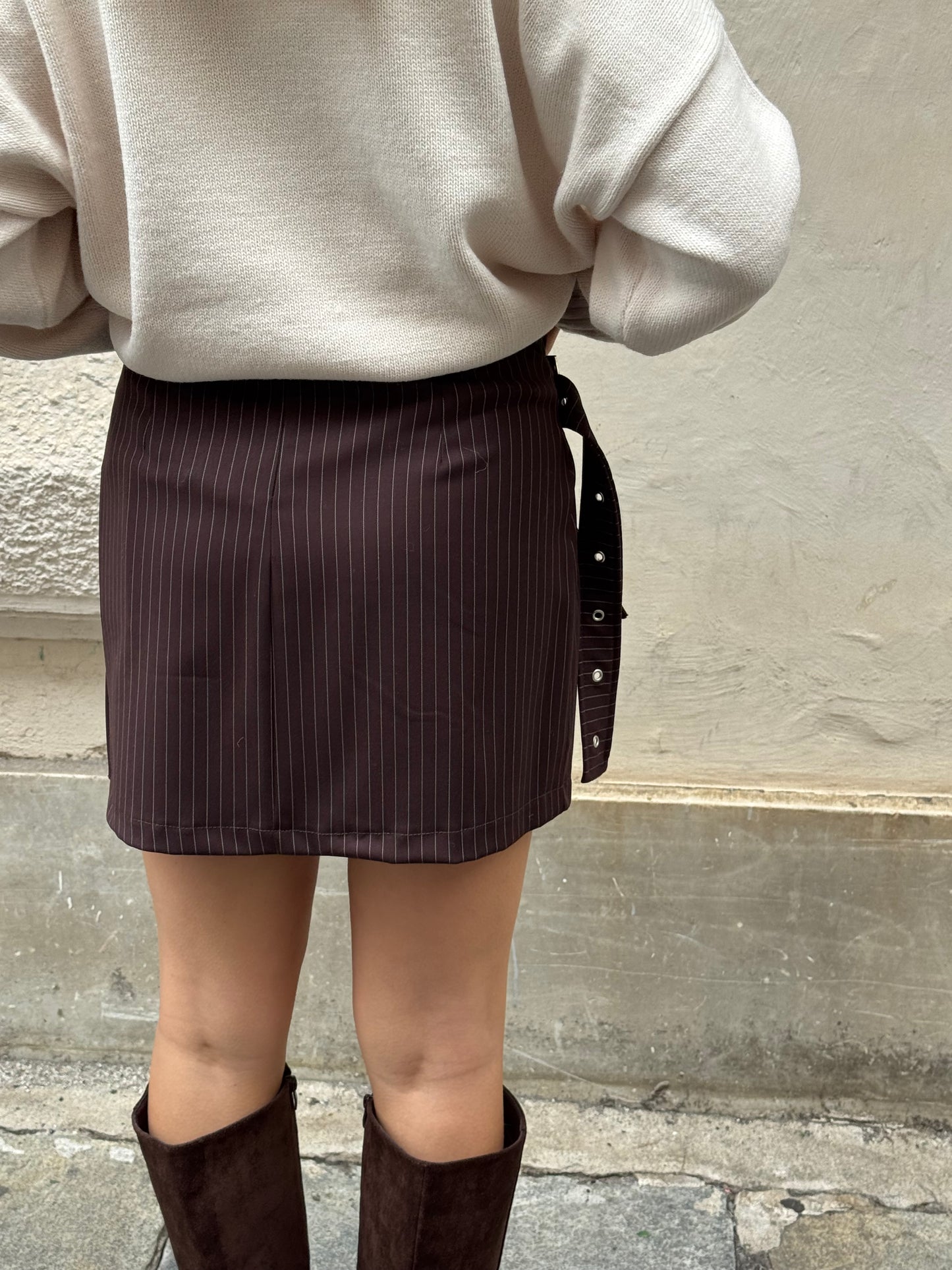 Minigonna Gessata Moro