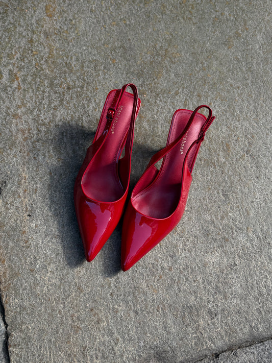 Slingback Rosso