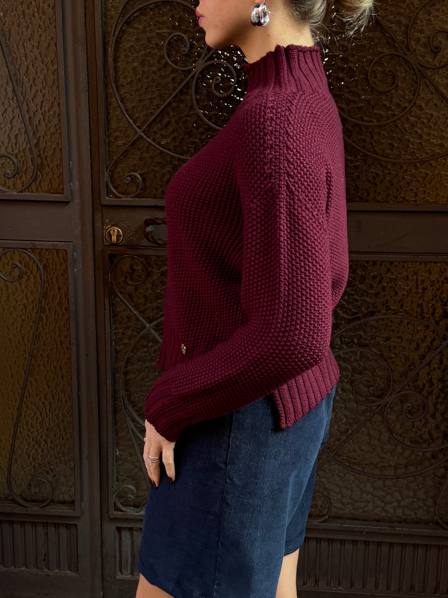 Maglia Pura Lana Gatto | Bordeaux