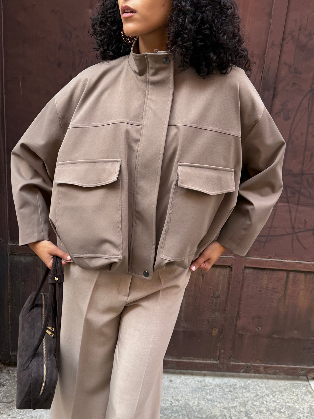 Bomber Taupe Tasconi