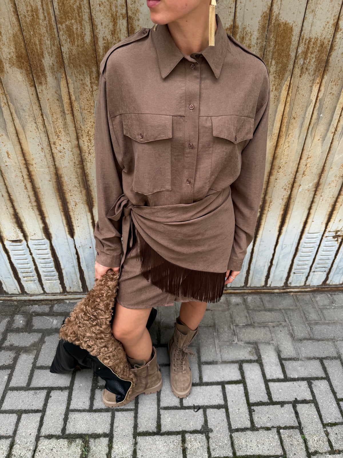 Abito Camicia | Tortora