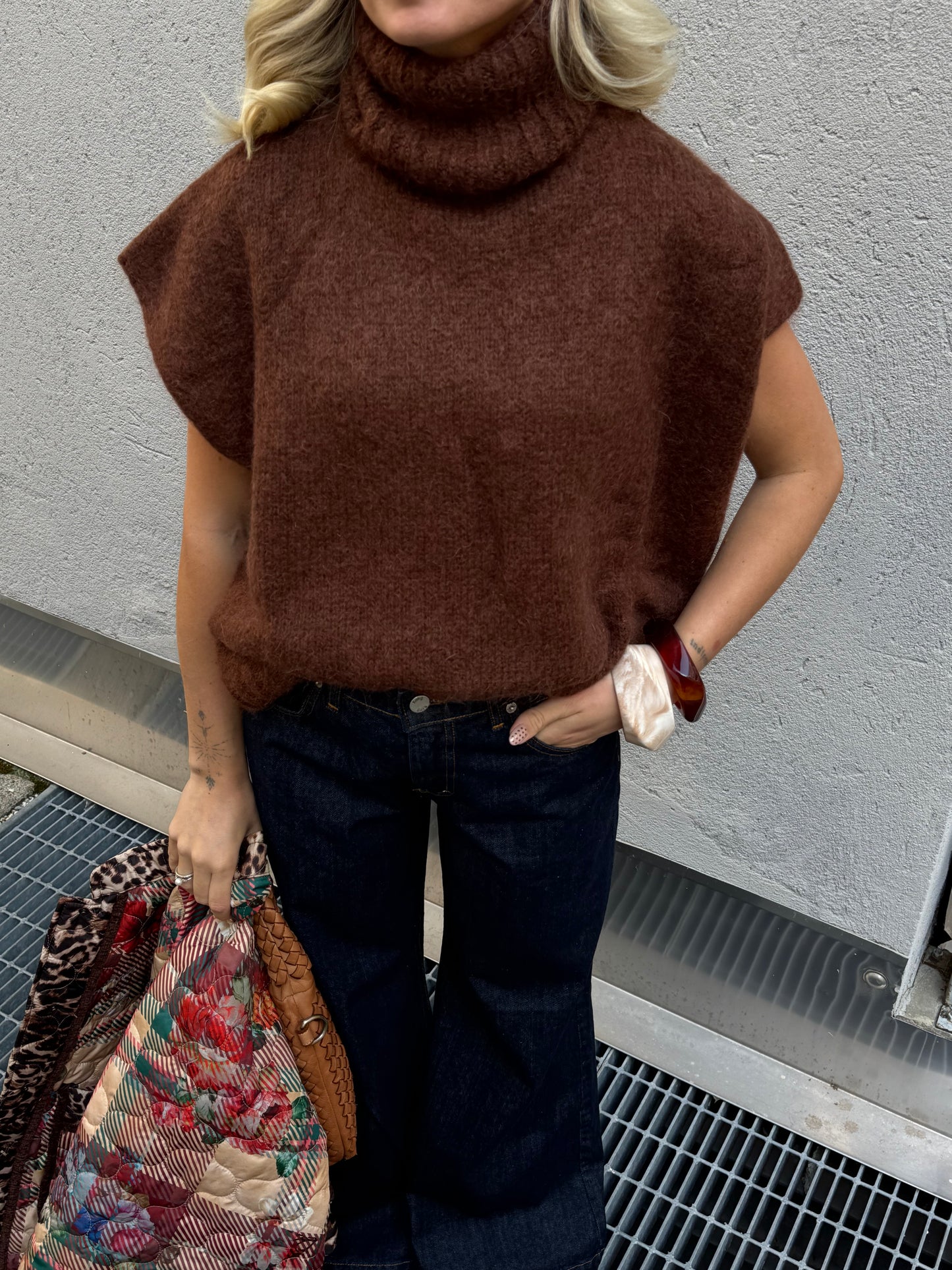 Maglia Nuvola Collo Alto | Ruggine