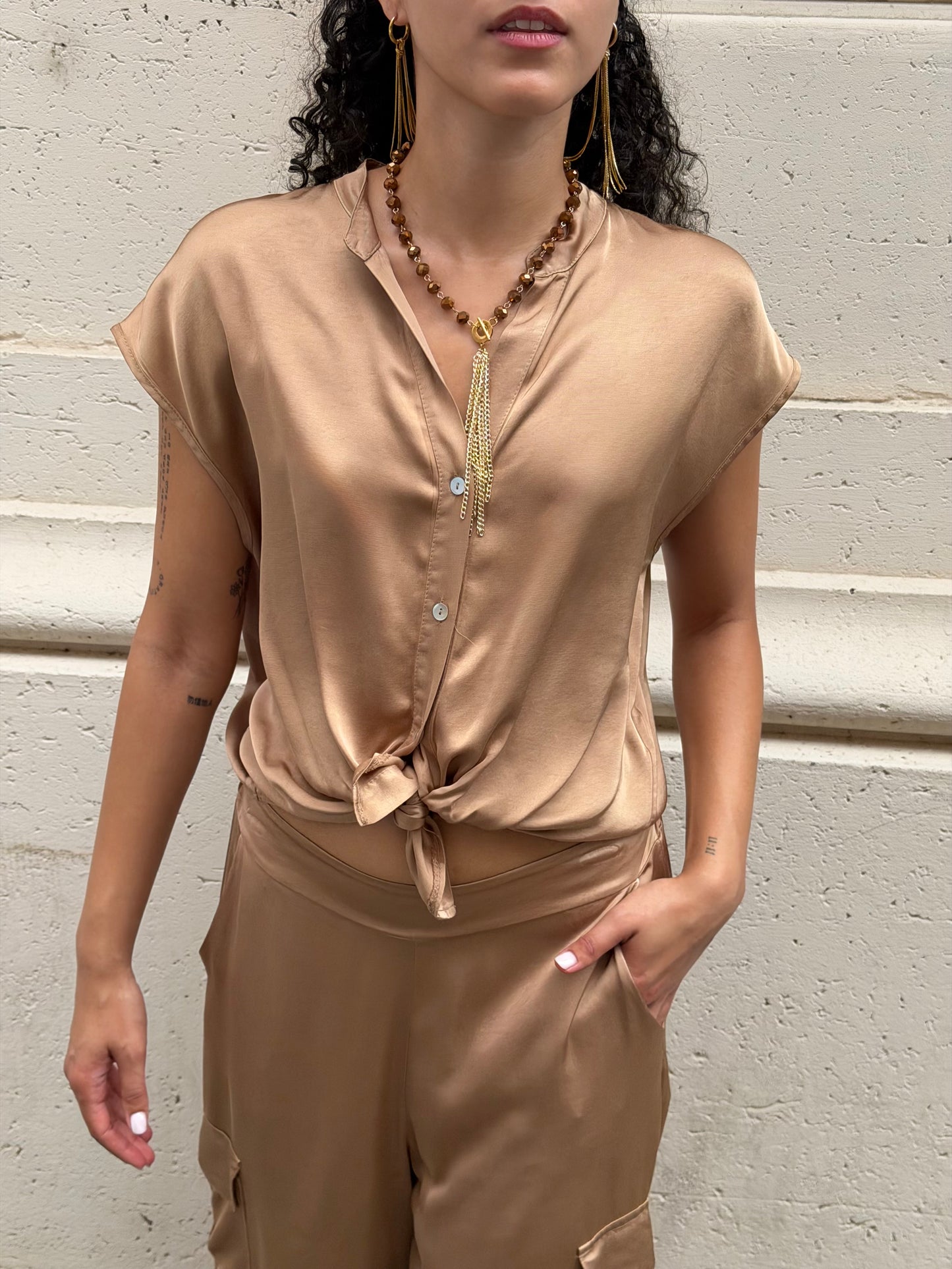 Camicia Satin Deserto