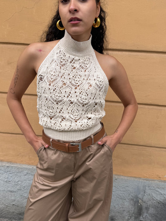 Top Crochet Ecrù