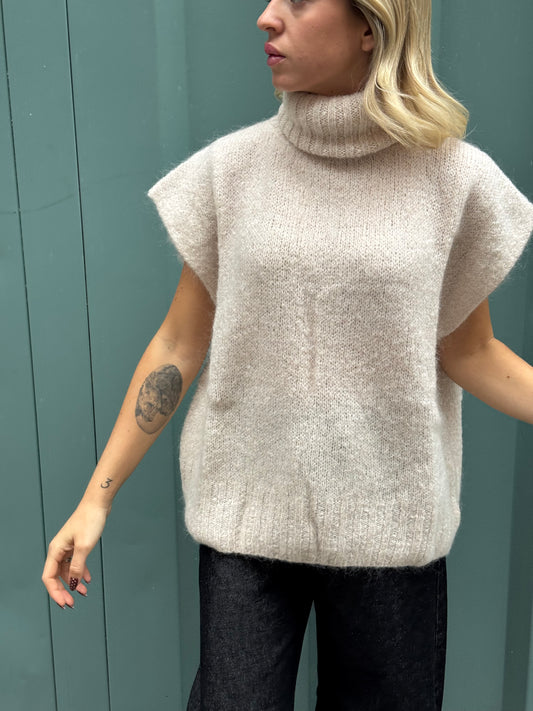 Maglia Nuvola Collo Alto | Burro