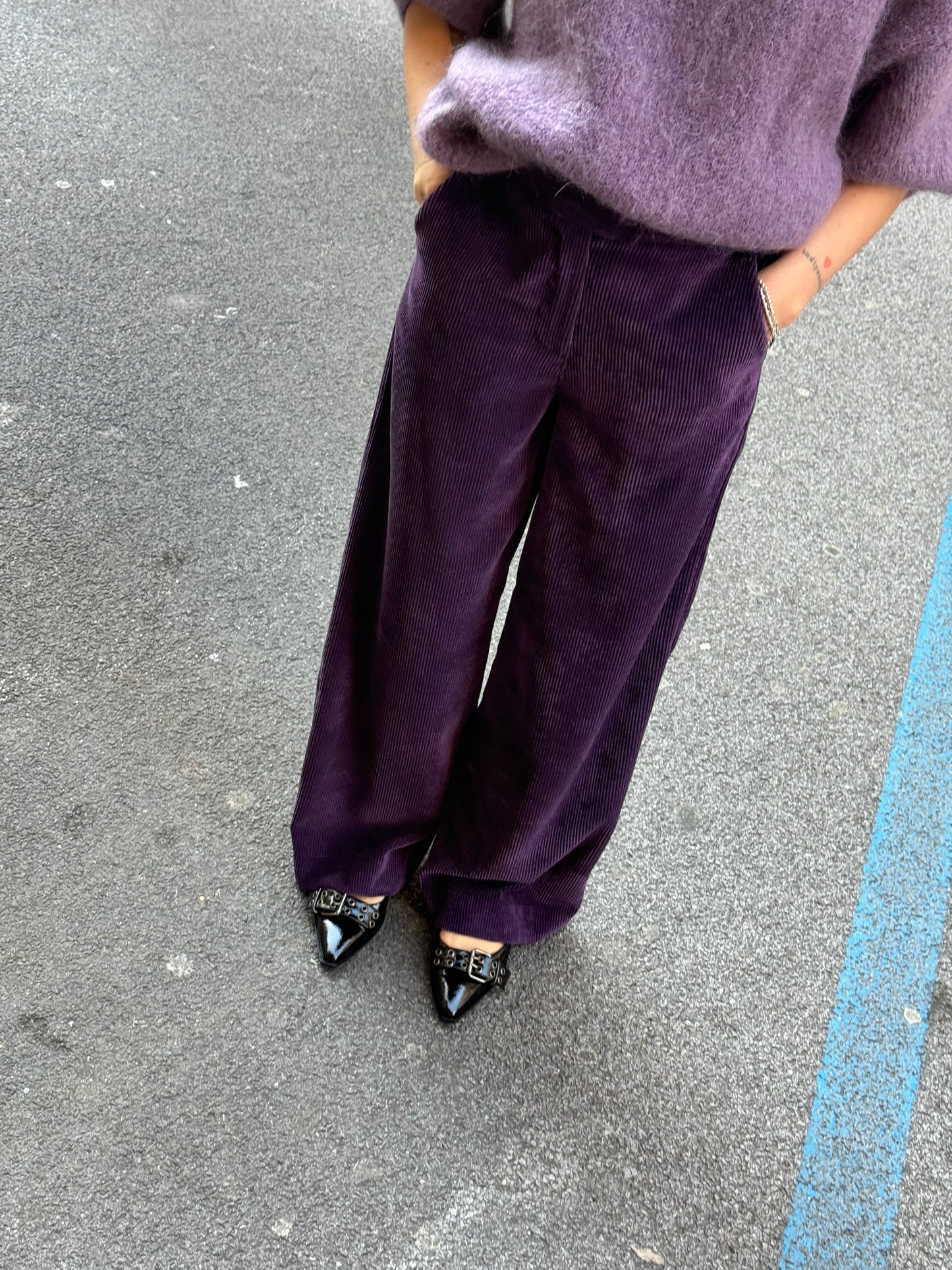 Pantalone velvet Viola