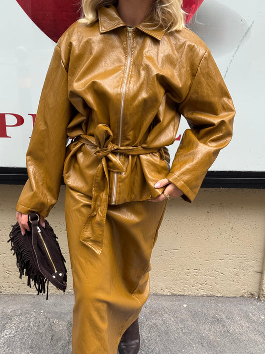 Giacca Vynil Mustard