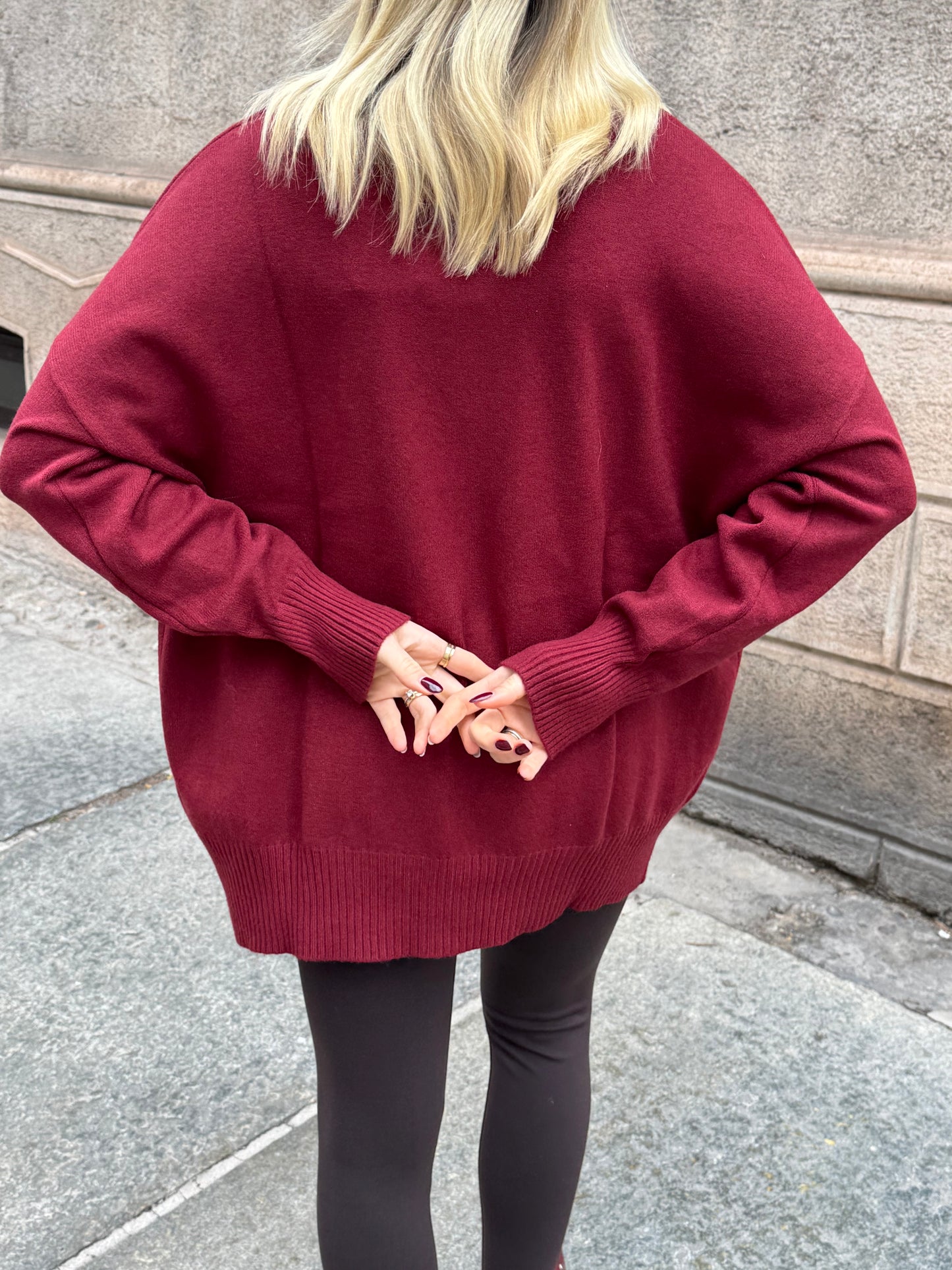 Maglia Oversize | Bordeaux