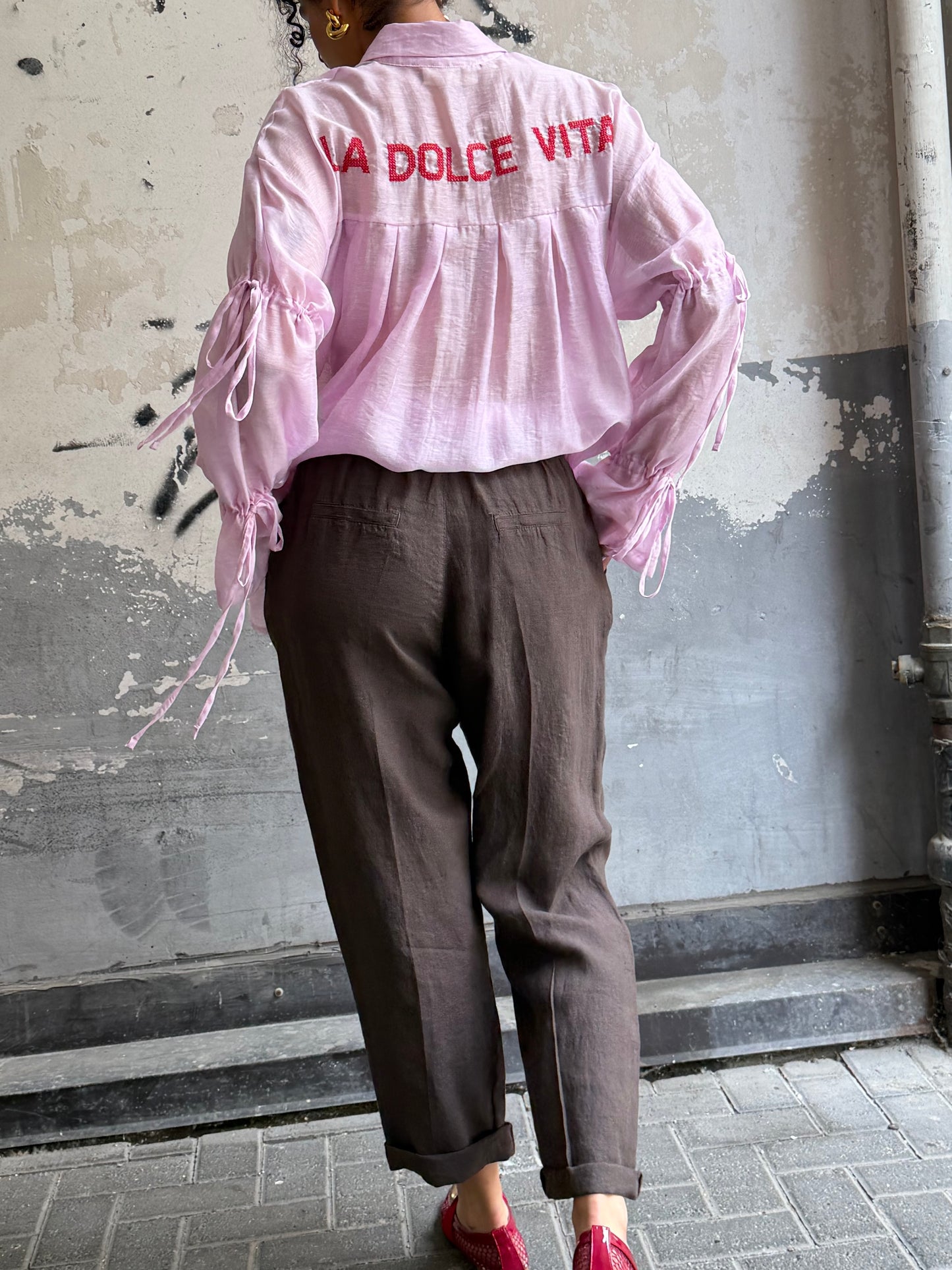 Pantalone Lino Cacao