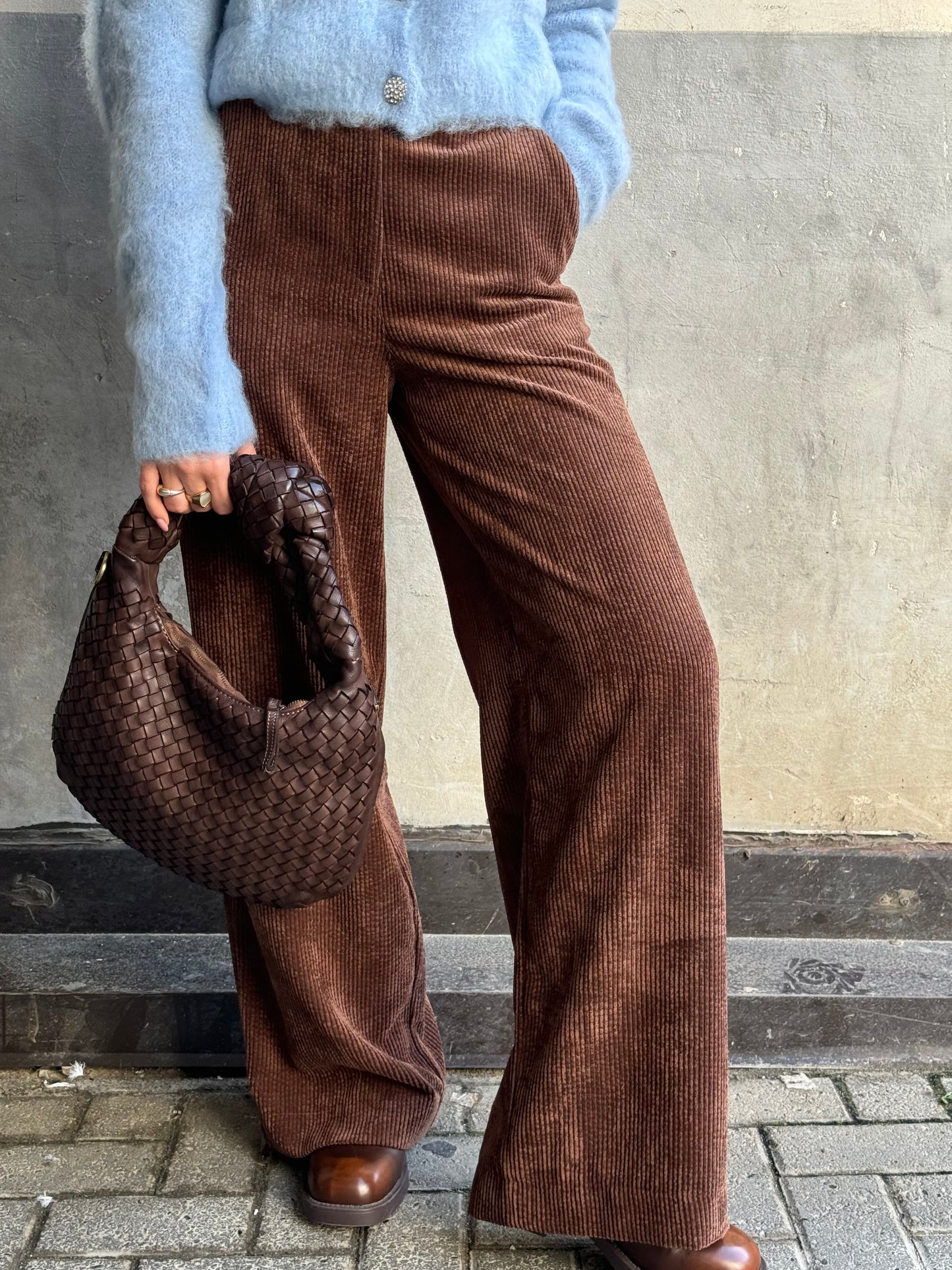 Pantalone velvet cioccolato