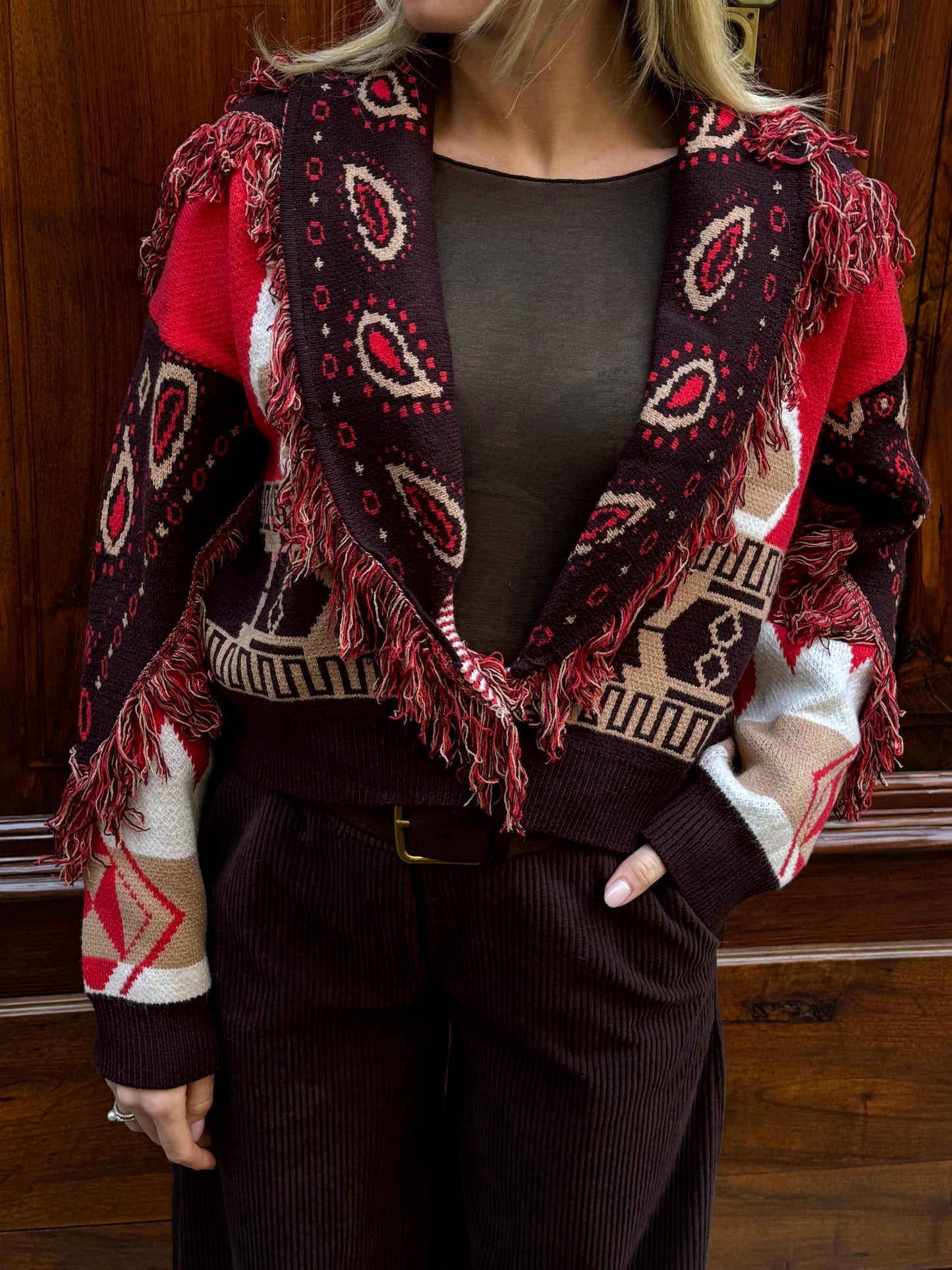 Cardigan Dalila | Camel&Rosso