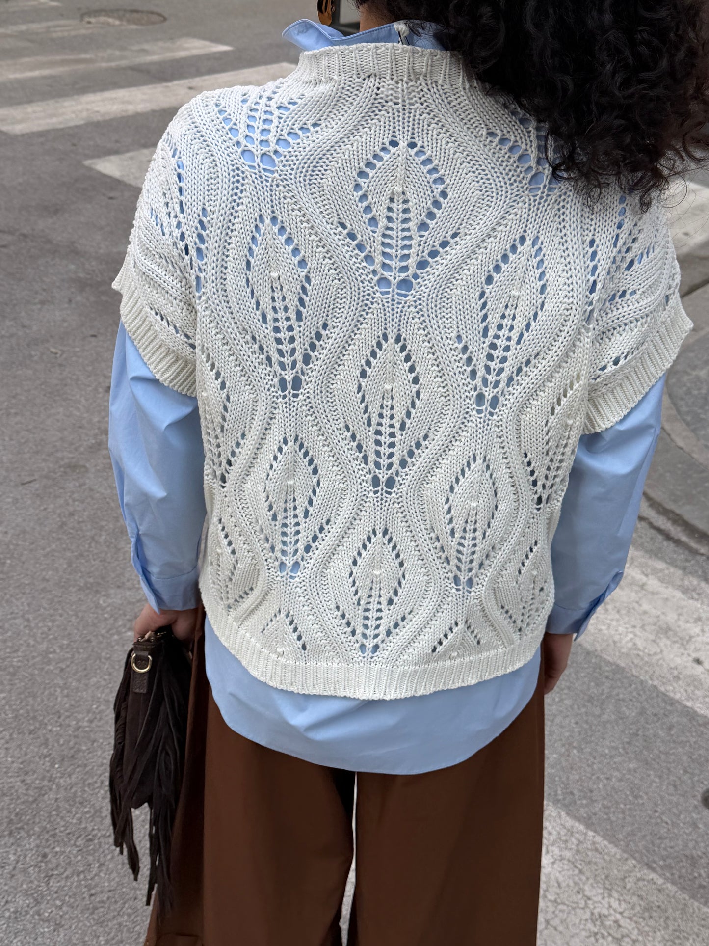 Gilet Traforato | Panna