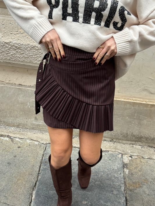 Minigonna Gessata Moro