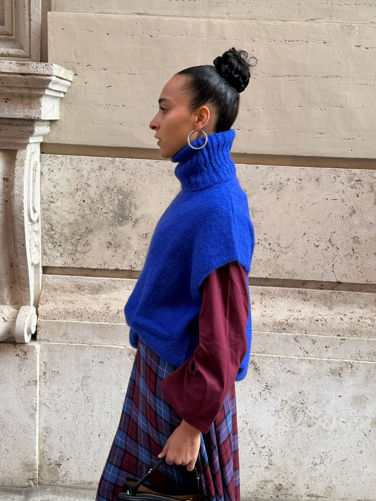 Maglia Mohair Collo Alto | Bluette