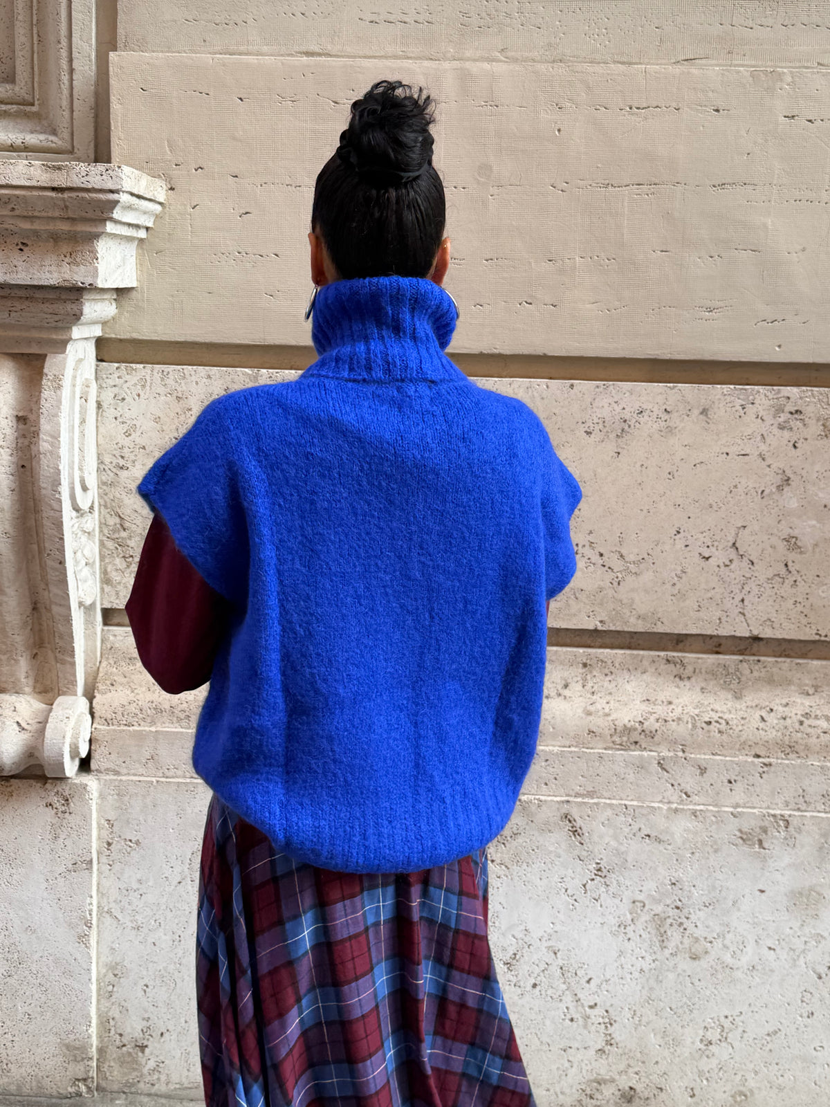 Maglia Mohair Collo Alto | Bluette