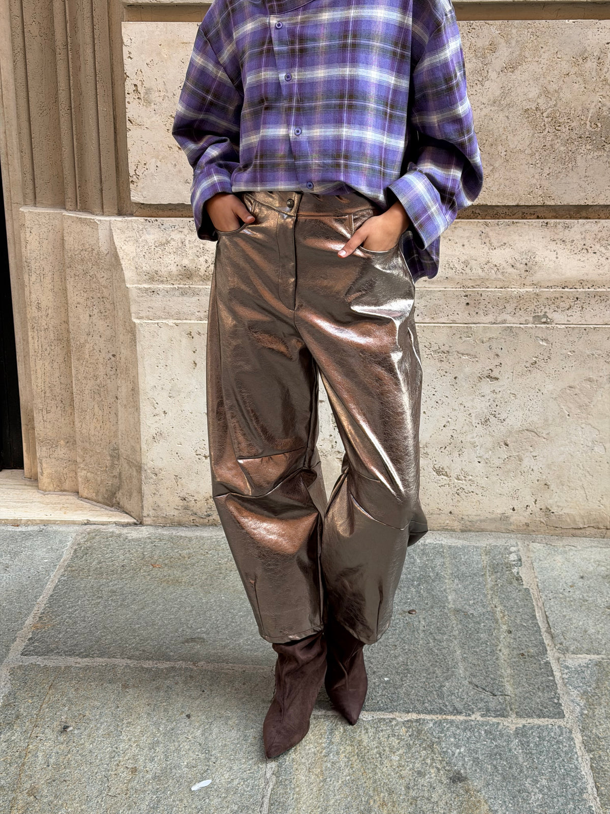 Pantalone Laminato Piombo