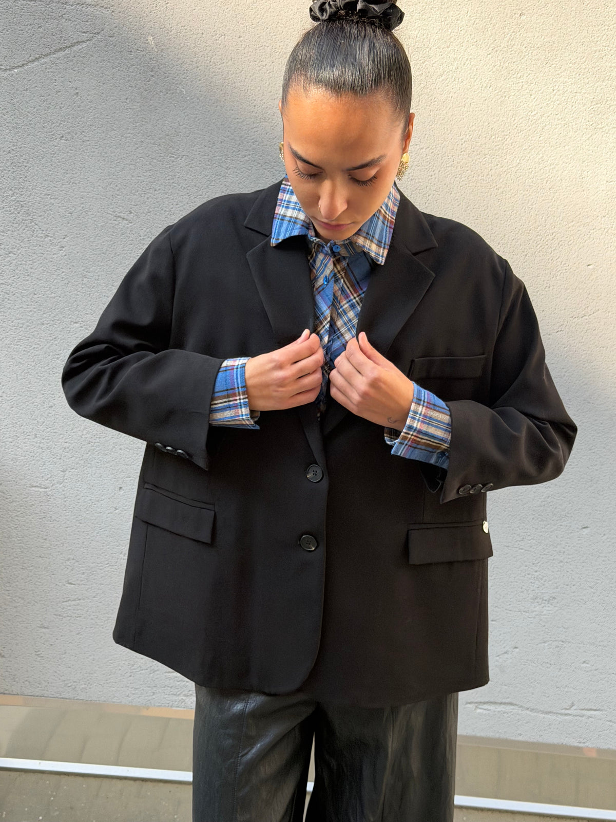 Giacca Nera Oversize